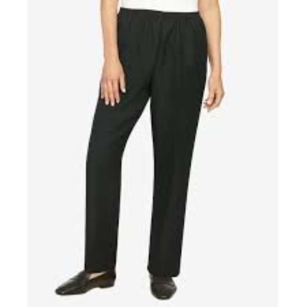 Alfred Dunner Women's Proportioned Medium Pant in Black, New With Tags Size 16